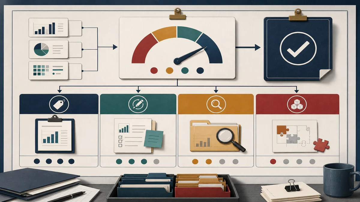 Decision board turning package readiness scores into price, revise, hold, or rebuild actions.
