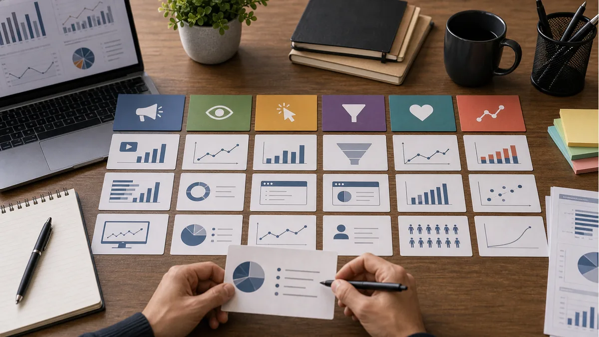 campaign KPI dashboard cards sorted by measurement job