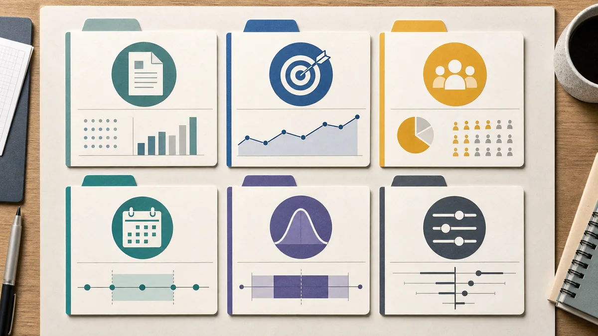 Six evidence packet tiles for source, outcome match, population match, time window, uncertainty, and model influence.