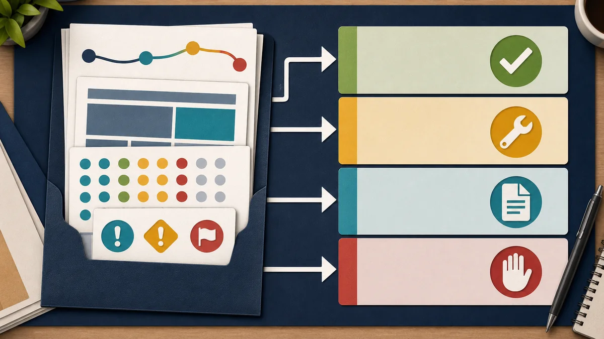 Supply-path transparency decision board sorting clean launch, operations fix, named exception, and hold-for-path-review outcomes.